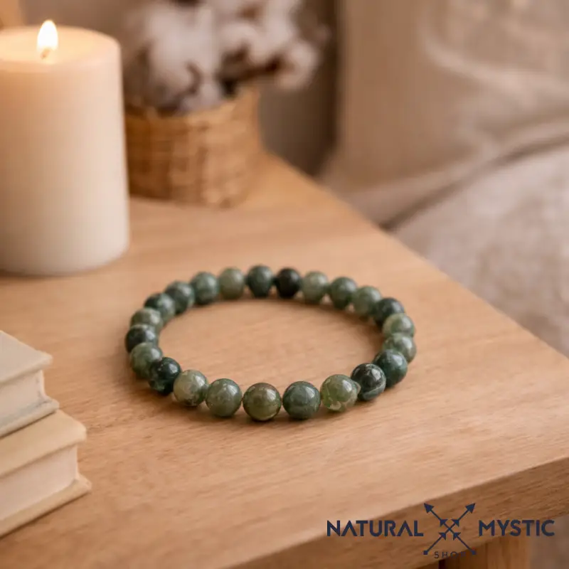 Bracelet Agate Mousse ÉQUILIBRE Chakra Anahata - Image 5