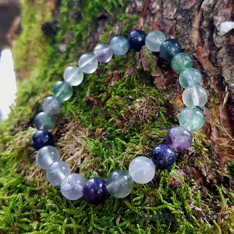 Bracelet Fluorite Multicolore HARMONIE Chakra Anahata - Image 4