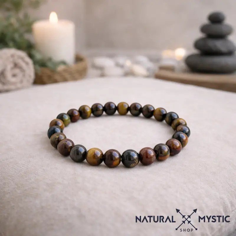 Bracelet Tigre Taureau Faucon TRIPLE PROTECTION Chakra Manipura - Image 5