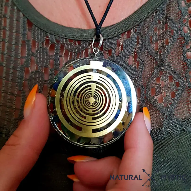 Collier Pendentif Fleur de Vie Orgone | Scalaire 7 Chakras - Image 4