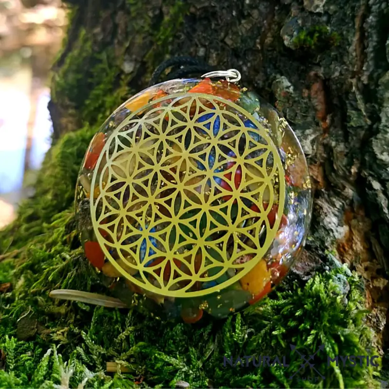 Collier Pendentif Fleur de Vie Orgone | Scalaire 7 Chakras - Image 5