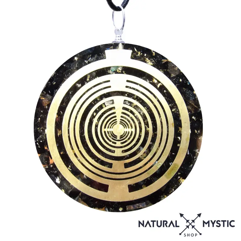 Collier Pendentif Fleur de Vie Orgone | Scalaire Tourmaline Noire - Image 4