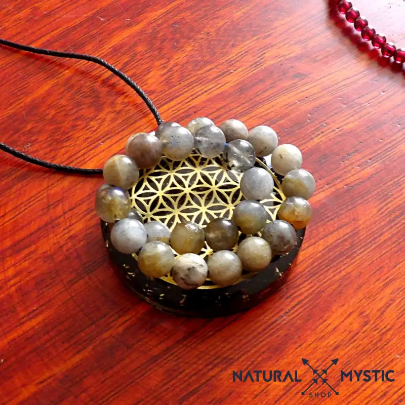 Collier Pendentif Fleur de Vie Orgone | Scalaire Tourmaline Noire - Image 8