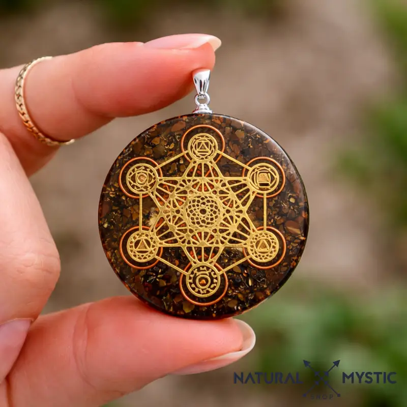 Collier Pendentif Orgone | Scalaire MÉTATRON Oeil de Tigre - Image 4