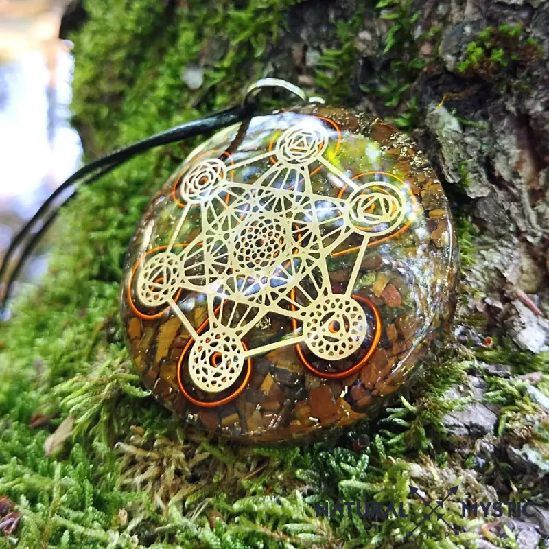 Collier Pendentif Orgone | Scalaire MÉTATRON Oeil de Tigre - Image 5