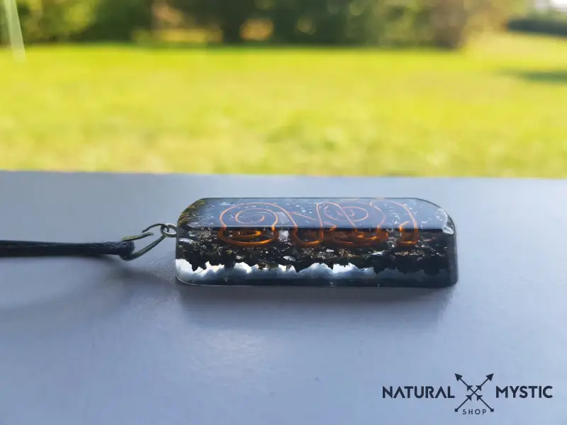 Collier Pendentif Énergie Orgone Tourmaline Noire - Image 5
