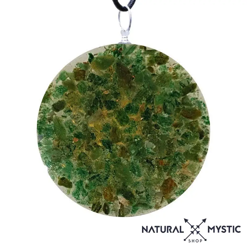Collier Pendentif Orgone MÉTATRON Mica Vert - Image 4