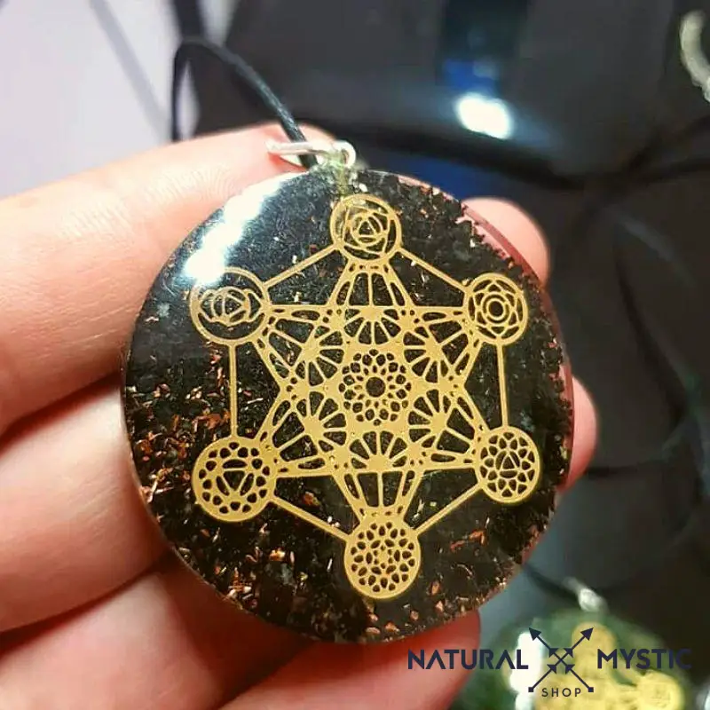 Collier Pendentif Orgone MÉTATRON Tourmaline Noire - Image 3