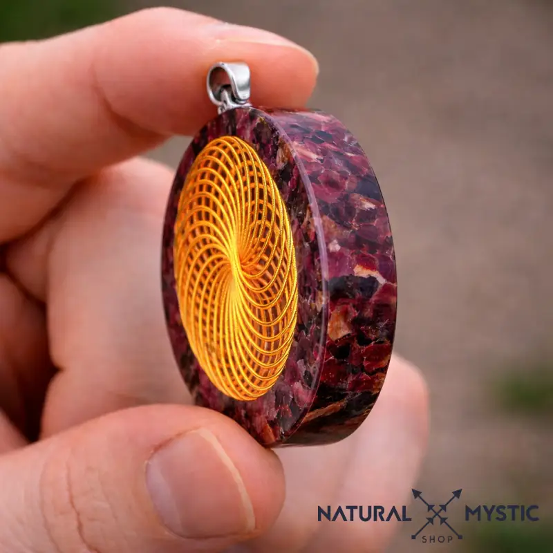 Collier Pendentif Orgone TORE Rubis Zoïsite - Image 6