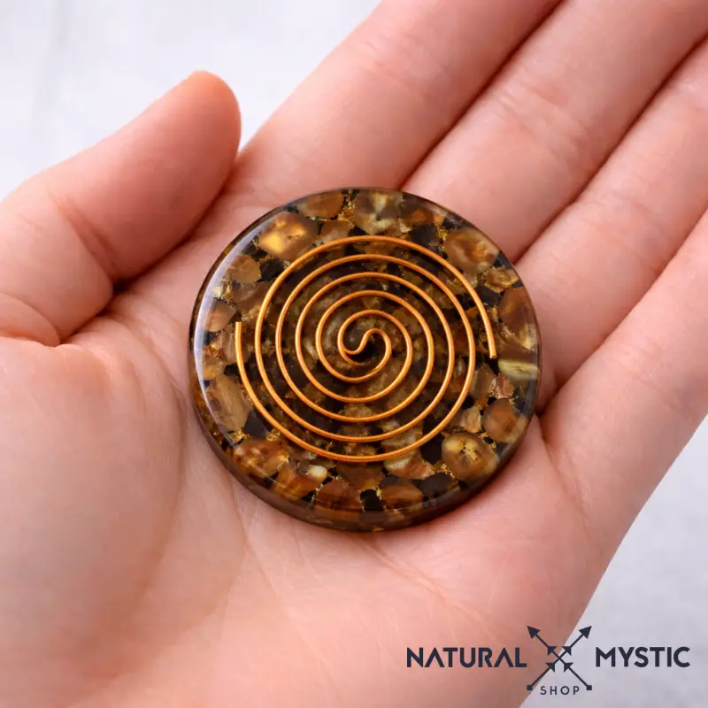 Orgonite de Poche | Cabochon de protection Oeil de Tigre - Image 3