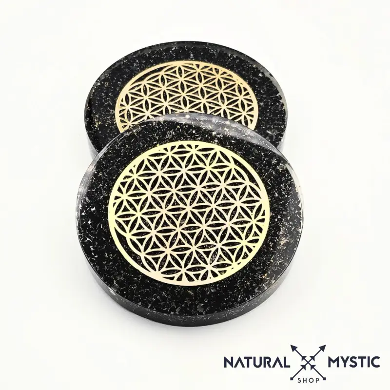 PLATEAU DE RECHARGEMENT ORGONE TOURMALINE NOIRE 10cm - Image 3