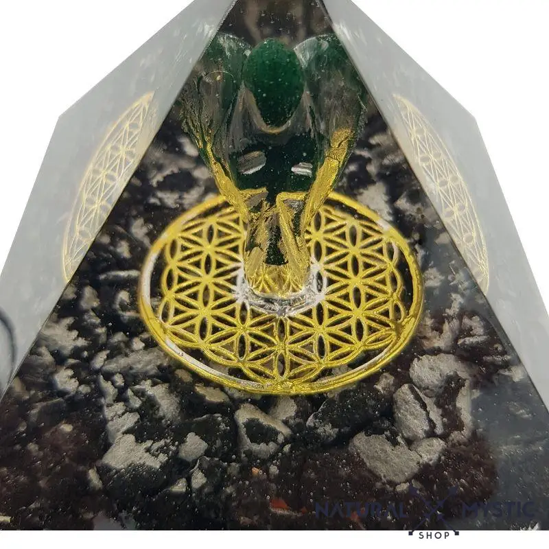 Pyramide Orgone CÉLESTE Tourmaline et Quartz Fantôme - Image 5