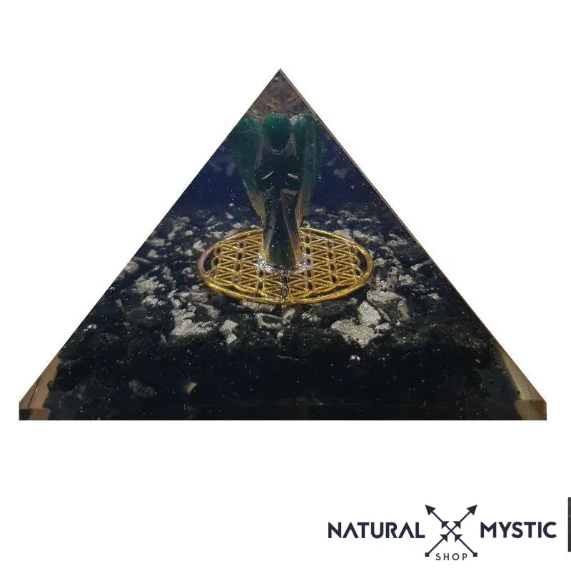 Pyramide Orgone CÉLESTE Tourmaline et Quartz Fantôme - Image 6