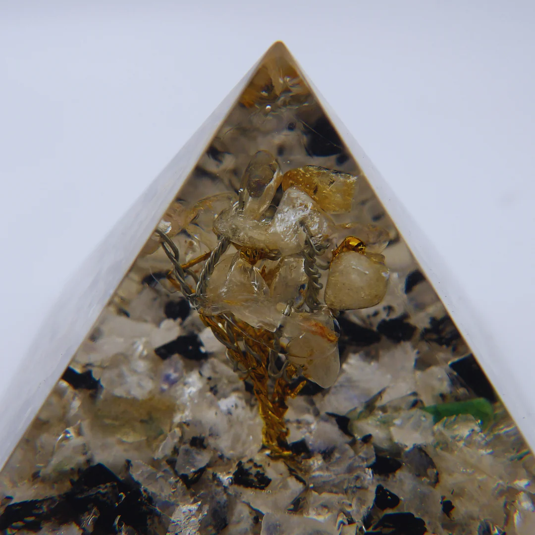 Pyramide Orgone CLARTÉ D'ESPRIT Arbre de Vie Cristal de Roche - Image 3
