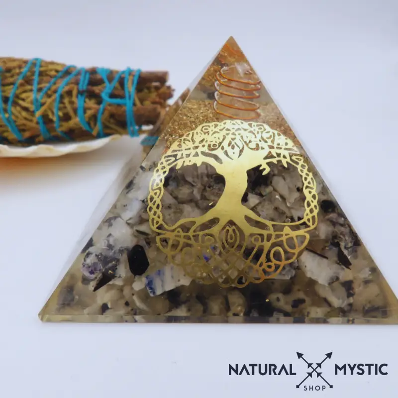 Pyramide Énergie Orgone ÉQUILIBRE Pierre de Lune - Image 3