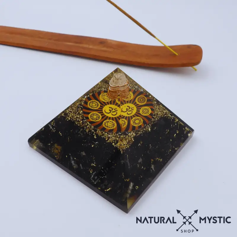 Pyramide Orgone PROTECTION Cristal de Roche Tourmaline Noire - Image 3