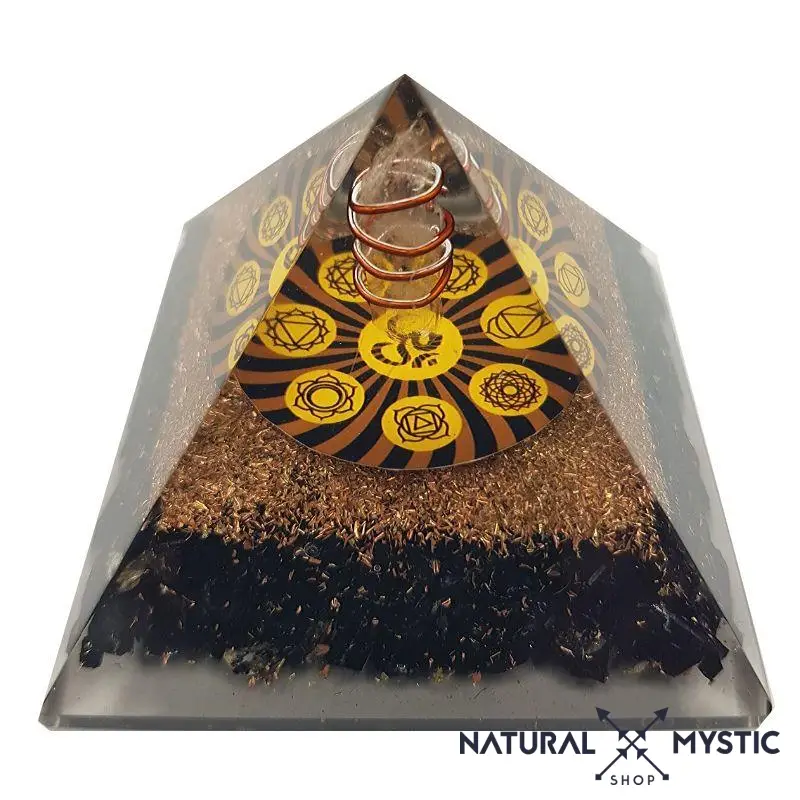 Pyramide Orgone PROTECTION Cristal de Roche Tourmaline Noire - Image 7